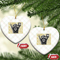 Cool Kindergarten Raccoon Back to School Ceramic Ornament First Day of School Funny Kids Gift