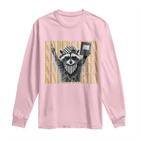 Cool Kindergarten Raccoon Back to School Long Sleeve Shirt First Day of School Funny Kids Gift