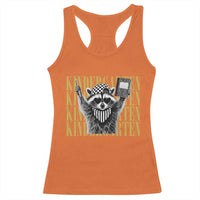 Cool Kindergarten Raccoon Back to School Racerback Tank Top First Day of School Funny Kids Gift
