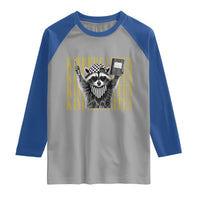 Cool Kindergarten Raccoon Back to School Raglan Shirt First Day of School Funny Kids Gift