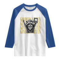 Cool Kindergarten Raccoon Back to School Raglan Shirt First Day of School Funny Kids Gift
