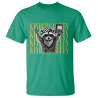 Cool Kindergarten Raccoon Back to School T Shirt First Day of School Funny Kids Gift