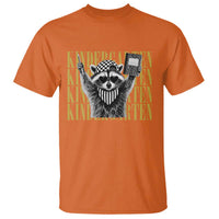 Cool Kindergarten Raccoon Back to School T Shirt First Day of School Funny Kids Gift