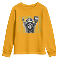 Cool Kindergarten Raccoon Back to School Youth Sweatshirt First Day of School Funny Kids Gift