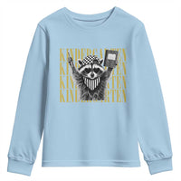 Cool Kindergarten Raccoon Back to School Youth Sweatshirt First Day of School Funny Kids Gift