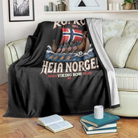 Funny Heia Norge Soccer Viking Row Throw Blanket Ro Ro Norway Football Fans Norwegian Pride