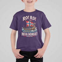 Funny Heia Norge Soccer Viking Row T Shirt For Kid Ro Ro Norway Football Fans Norwegian Pride