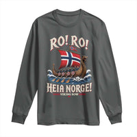 Funny Heia Norge Soccer Viking Row Long Sleeve Shirt Ro Ro Norway Football Fans Norwegian Pride