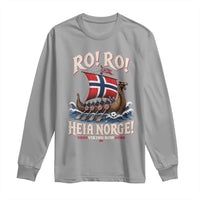 Funny Heia Norge Soccer Viking Row Long Sleeve Shirt Ro Ro Norway Football Fans Norwegian Pride