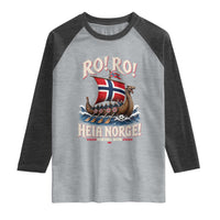 Funny Heia Norge Soccer Viking Row Raglan Shirt Ro Ro Norway Football Fans Norwegian Pride
