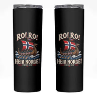 Funny Heia Norge Soccer Viking Row Skinny Tumbler Ro Ro Norway Football Fans Norwegian Pride