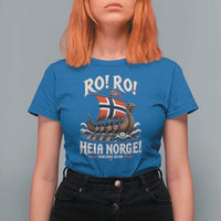 Funny Heia Norge Soccer Viking Row T Shirt For Women Ro Ro Norway Football Fans Norwegian Pride