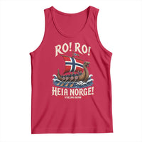Funny Heia Norge Soccer Viking Row Tank Top Ro Ro Norway Football Fans Norwegian Pride