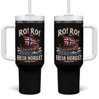 Funny Heia Norge Soccer Viking Row Tumbler With Handle Ro Ro Norway Football Fans Norwegian Pride