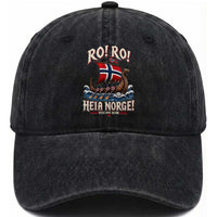 Funny Heia Norge Soccer Viking Row Washed Cotton Baseball Cap Ro Ro Norway Football Fans Norwegian Pride