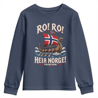 Funny Heia Norge Soccer Viking Row Youth Sweatshirt Ro Ro Norway Football Fans Norwegian Pride