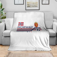 Classic Norway Football Emblem Graphic Throw Blanket Retro Norwegian Flag Coat of Arms Norge Soccer Fans