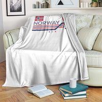 Classic Norway Football Emblem Graphic Throw Blanket Retro Norwegian Flag Coat of Arms Norge Soccer Fans