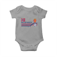 Classic Norway Football Emblem Graphic Baby Onesie Retro Norwegian Flag Coat of Arms Norge Soccer Fans