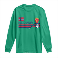 Classic Norway Football Emblem Graphic Long Sleeve Shirt Retro Norwegian Flag Coat of Arms Norge Soccer Fans