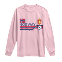 Classic Norway Football Emblem Graphic Long Sleeve Shirt Retro Norwegian Flag Coat of Arms Norge Soccer Fans