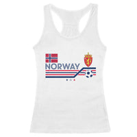 Classic Norway Football Emblem Graphic Racerback Tank Top Retro Norwegian Flag Coat of Arms Norge Soccer Fans