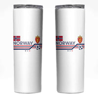 Classic Norway Football Emblem Graphic Skinny Tumbler Retro Norwegian Flag Coat of Arms Norge Soccer Fans