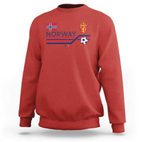 Classic Norway Football Emblem Graphic Sweatshirt Retro Norwegian Flag Coat of Arms Norge Soccer Fans