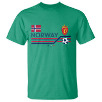 Classic Norway Football Emblem Graphic T Shirt Retro Norwegian Flag Coat of Arms Norge Soccer Fans