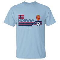 Classic Norway Football Emblem Graphic T Shirt Retro Norwegian Flag Coat of Arms Norge Soccer Fans