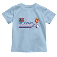 Classic Norway Football Emblem Graphic Toddler T Shirt Retro Norwegian Flag Coat of Arms Norge Soccer Fans