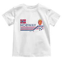 Classic Norway Football Emblem Graphic Toddler T Shirt Retro Norwegian Flag Coat of Arms Norge Soccer Fans