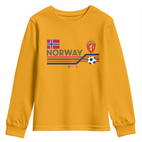 Classic Norway Football Emblem Graphic Youth Sweatshirt Retro Norwegian Flag Coat of Arms Norge Soccer Fans