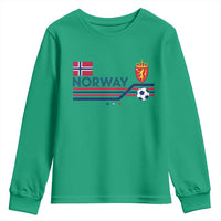 Classic Norway Football Emblem Graphic Youth Sweatshirt Retro Norwegian Flag Coat of Arms Norge Soccer Fans