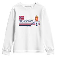 Classic Norway Football Emblem Graphic Youth Sweatshirt Retro Norwegian Flag Coat of Arms Norge Soccer Fans