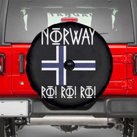 Norway Flag Ro Ro Ro Norse Rune Typography Graphic Spare Tire Cover Norge Football Fans Norwegian Pride