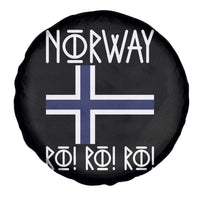 Norway Flag Ro Ro Ro Norse Rune Typography Graphic Spare Tire Cover Norge Football Fans Norwegian Pride