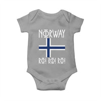Norway Flag Ro Ro Ro Norse Rune Typography Graphic Baby Onesie Norge Football Fans Norwegian Pride