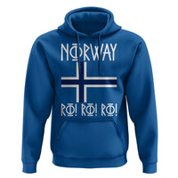 Norway Flag Ro Ro Ro Norse Rune Typography Graphic Hoodie Norge Football Fans Norwegian Pride