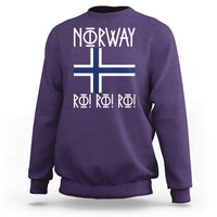Norway Flag Ro Ro Ro Norse Rune Typography Graphic Sweatshirt Norge Football Fans Norwegian Pride