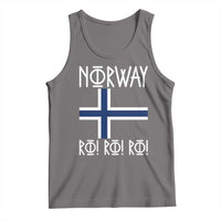 Norway Flag Ro Ro Ro Norse Rune Typography Graphic Tank Top Norge Football Fans Norwegian Pride