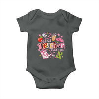 She is a Teacher I Can Tell School Aesthetic Baby Onesie Retro Groovy Western Cowgirl Texas