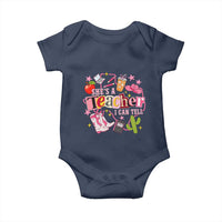 She is a Teacher I Can Tell School Aesthetic Baby Onesie Retro Groovy Western Cowgirl Texas