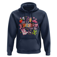 She is a Teacher I Can Tell School Aesthetic Hoodie Retro Groovy Western Cowgirl Texas