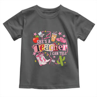 She is a Teacher I Can Tell School Aesthetic Toddler T Shirt Retro Groovy Western Cowgirl Texas