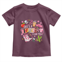 She is a Teacher I Can Tell School Aesthetic Toddler T Shirt Retro Groovy Western Cowgirl Texas