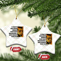 Inspiring James Baldwin Civil Rights Quote Portrait Ceramic Ornament I Cant Believe What You Say Because I See What You Do