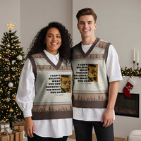 Inspiring James Baldwin Civil Rights Quote Portrait V-Neck Knit Sweater Vest I Cant Believe What You Say Because I See What You Do