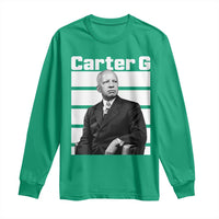 Inspiring Father of Black History Icon Portrait Long Sleeve Shirt Carter G Civil Rights Legacy Supporter