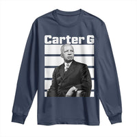 Inspiring Father of Black History Icon Portrait Long Sleeve Shirt Carter G Civil Rights Legacy Supporter